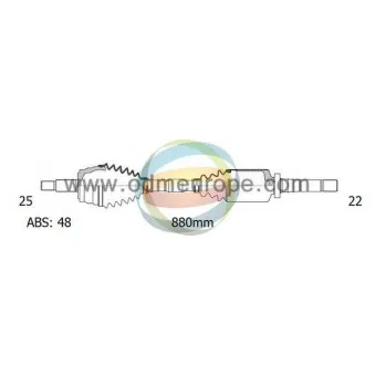 Arbre de transmission ODM-MULTIPARTS OEM 3273AL
