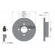 TEXTAR 92068000 - Jeu de 2 disques de frein avant