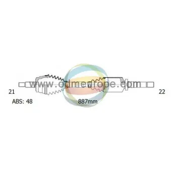 Arbre de transmission ODM-MULTIPARTS OEM 32733M