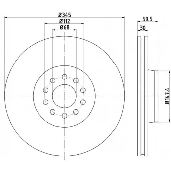 Jeu de 2 disques de frein avant TEXTAR OEM 4D0615301B