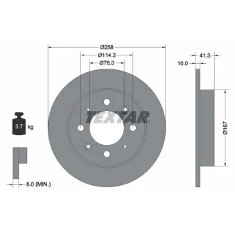 TEXTAR 92134300 - Jeu de 2 disques de frein avant