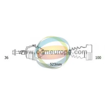 Arbre de transmission ODM-MULTIPARTS OEM 1K0407763KX