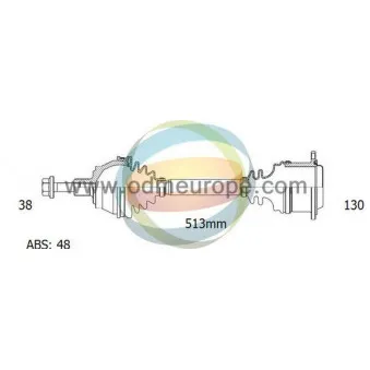 Arbre de transmission ODM-MULTIPARTS OEM 7M3407271N