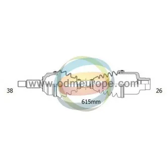 Arbre de transmission ODM-MULTIPARTS OEM 7H0407271AH