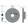 TEXTAR 92182425 - Jeu de 2 disques de frein avant