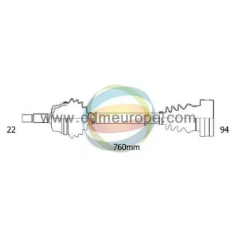 ODM-MULTIPARTS 18-212200 - Arbre de transmission