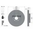 TEXTAR 92266025 - Disque de frein avant gauche