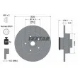 TEXTAR 92268903 - Jeu de 2 disques de frein arrière