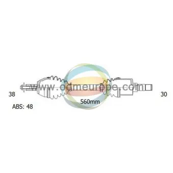 Arbre de transmission ODM-MULTIPARTS OEM 7M3407452X