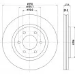 Jeu de 2 disques de frein avant TEXTAR [92298803]