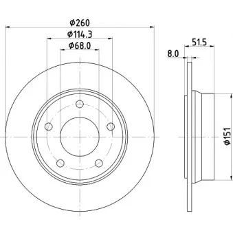 Jeu de 2 disques de frein arrière TEXTAR OEM 432066LA0A