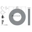 Jeu de 2 disques de frein arrière TEXTAR [93322800]