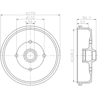 Tambour de frein TEXTAR OEM 113405615d