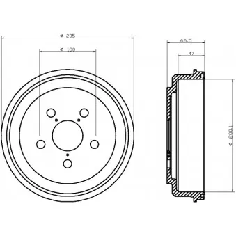 TEXTAR 94018000 - Tambour de frein