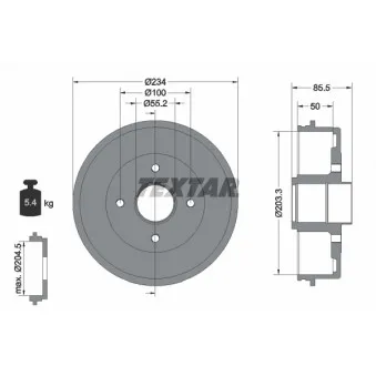 Tambour de frein TEXTAR OEM 7700840711