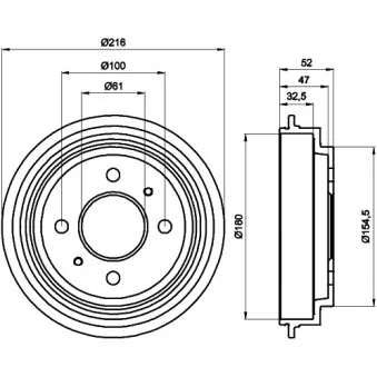 Tambour de frein TEXTAR OEM 4320621B10
