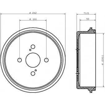 TEXTAR 94021700 - Tambour de frein