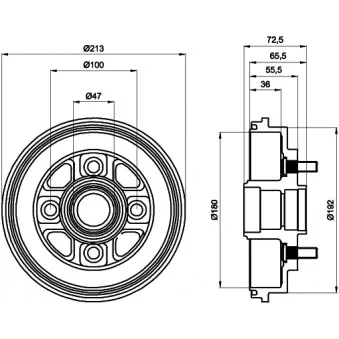 Tambour de frein ABE C66004ABE