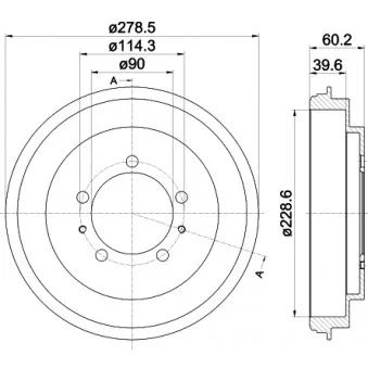 Tambour de frein TEXTAR 94037400