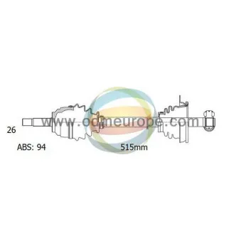 Arbre de transmission ODM-MULTIPARTS 18-253021
