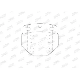 JURID 2974709560 - Jeu de 4 plaquettes de frein avant