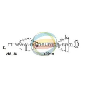 Arbre de transmission ODM-MULTIPARTS OEM 7700109334