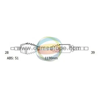 Arbre de transmission ODM-MULTIPARTS OEM 7701473014