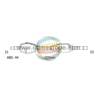 Arbre de transmission ODM-MULTIPARTS OEM 8200236118