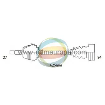 Arbre de transmission ODM-MULTIPARTS OEM 33211227172