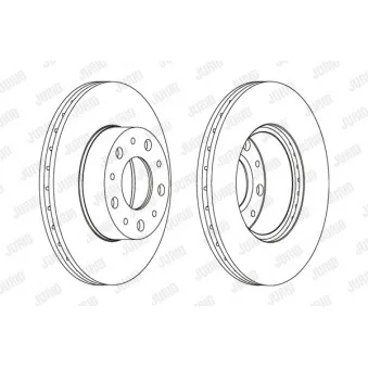 Jeu de 2 disques de frein avant JURID [561984J]