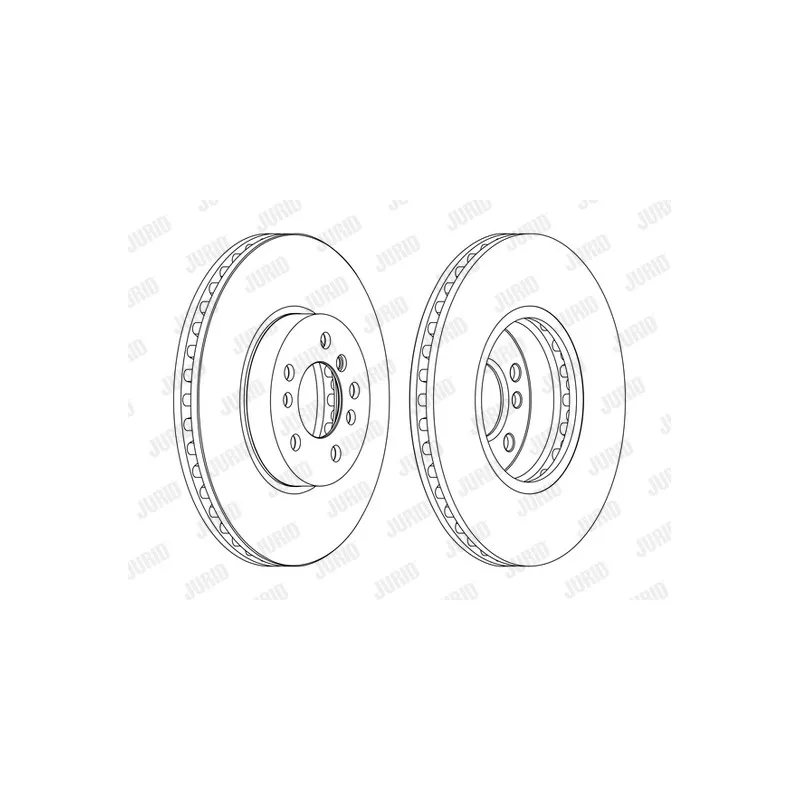 Jeu de 2 disques de frein avant JURID 562134JC - Visuel 1