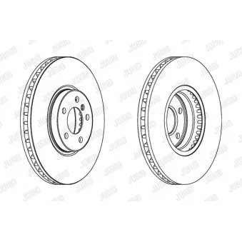 Jeu de 2 disques de frein avant JURID 562357JC-1