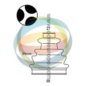 Soufflets de cardan avant ODM-MULTIPARTS 21-990137