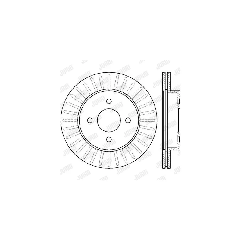 Jeu de 2 disques de frein avant JURID 562424JC - Visuel 1