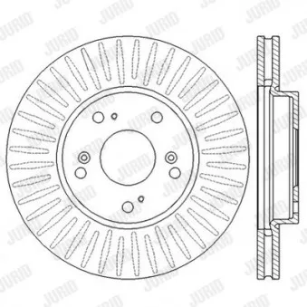 Jeu de 2 disques de frein avant JURID OEM 45251S1AE40