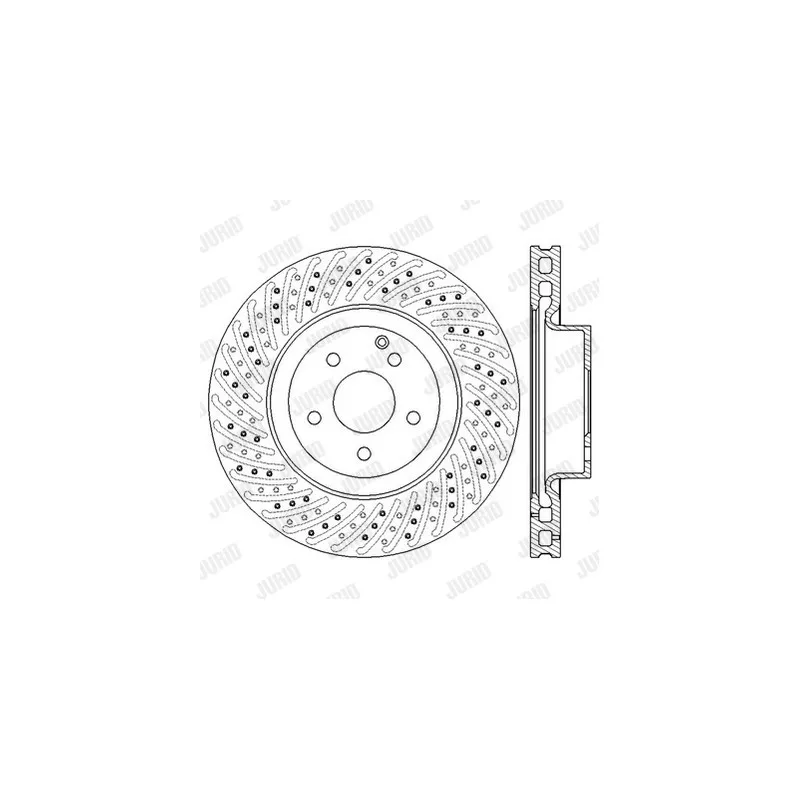 Jeu de 2 disques de frein avant JURID 562567JC - Visuel 2
