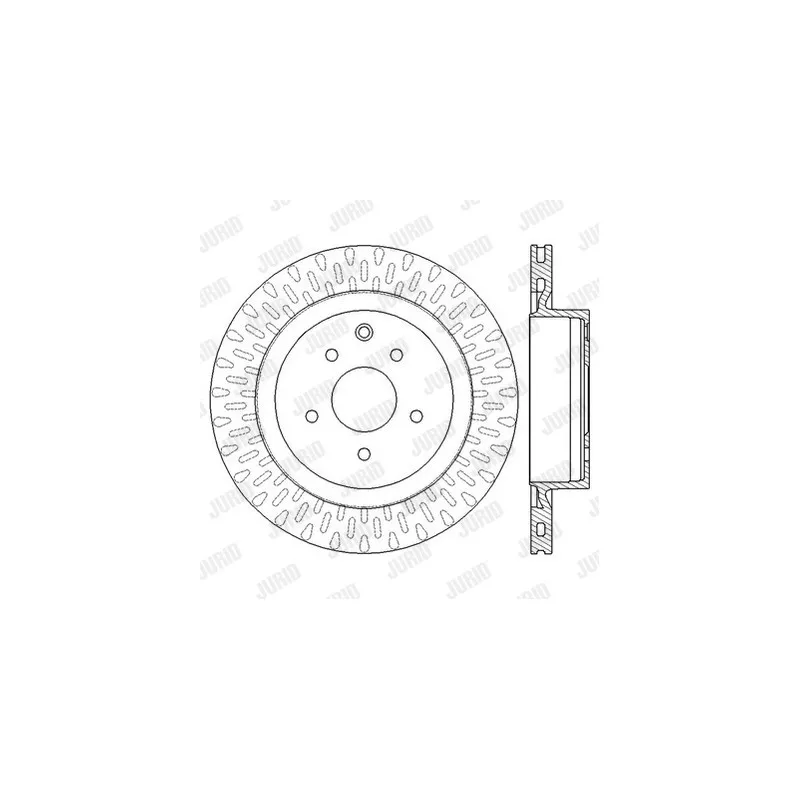 Jeu de 2 disques de frein arrière JURID 562577JC - Visuel 1