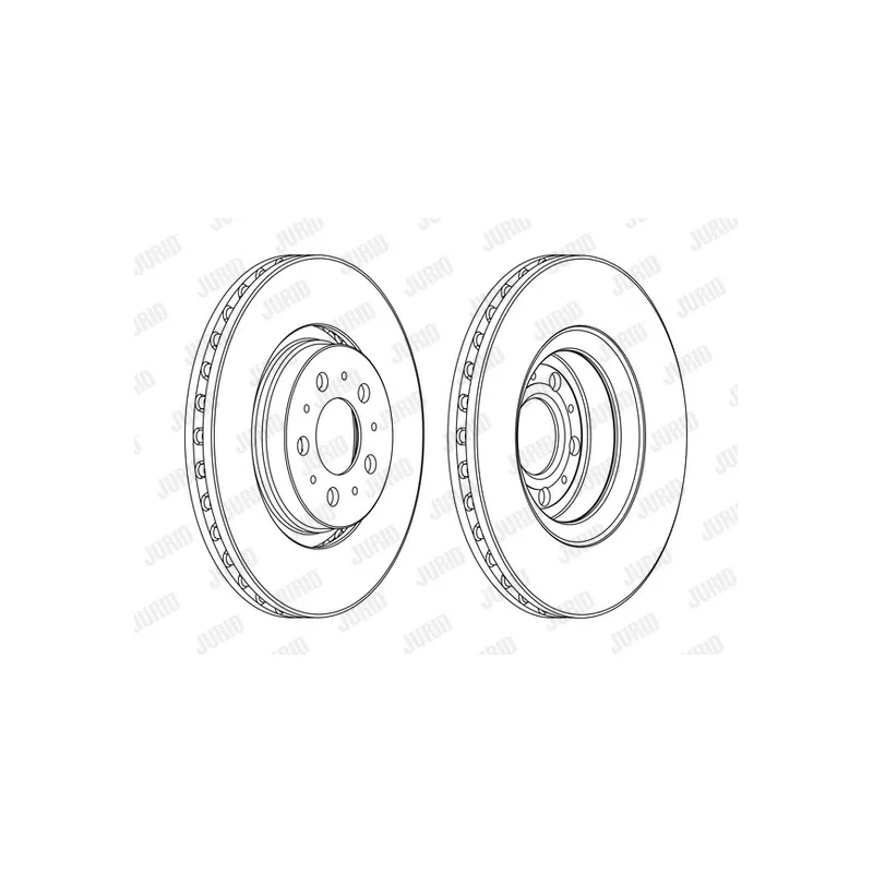 Jeu de 2 disques de frein avant JURID 562604JC - Visuel 1