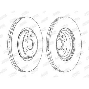 Jeu de 2 disques de frein avant JURID OEM 30769057