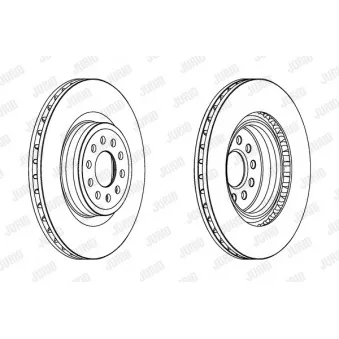 Jeu de 2 disques de frein avant JURID OEM 4D0615301B