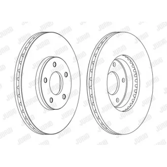JURID 562910JC-1 - Jeu de 2 disques de frein avant