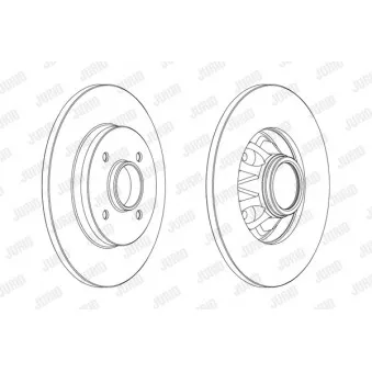 Jeu de 2 disques de frein arrière JURID 562937JC-1 pour PEUGEOT 3008 2.0 HDi - 136cv