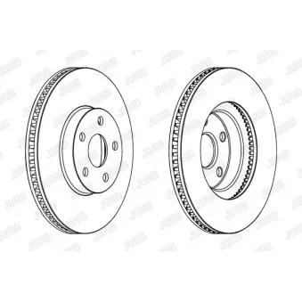 Jeu de 2 disques de frein avant JURID OEM 4351263010