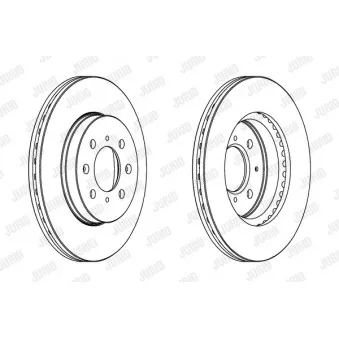 Jeu de 2 disques de frein avant JURID OEM 45251TF3E00