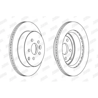 Jeu de 2 disques de frein arrière JURID OEM LR001019