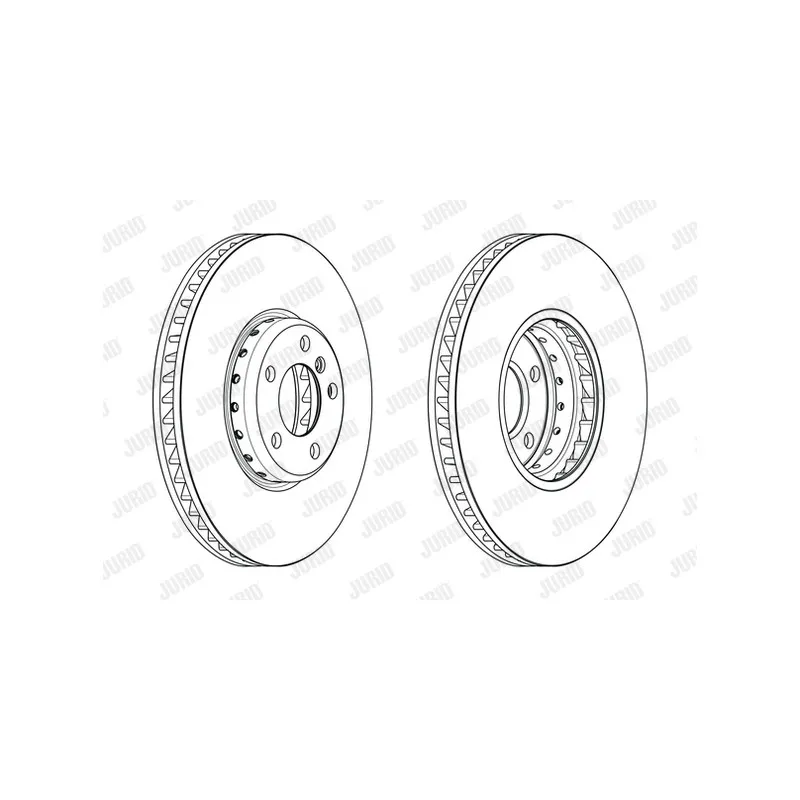 Disque de frein avant droit JURID 563151JVC-1 - Visuel 1