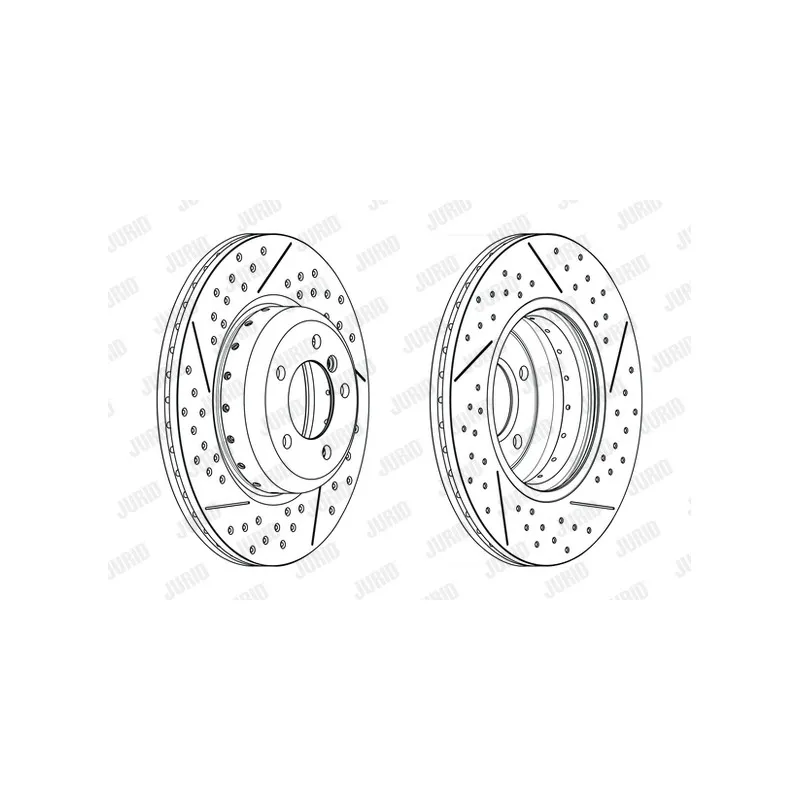Jeu de 2 disques de frein avant JURID 563203JVC-1 - Visuel 1