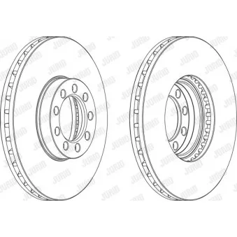 JURID 569153J - Jeu de 2 disques de frein avant