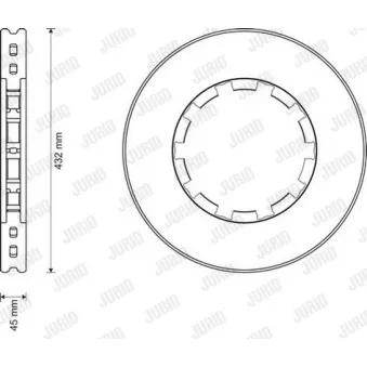 Jeu de 2 disques de frein JURID 569157J
