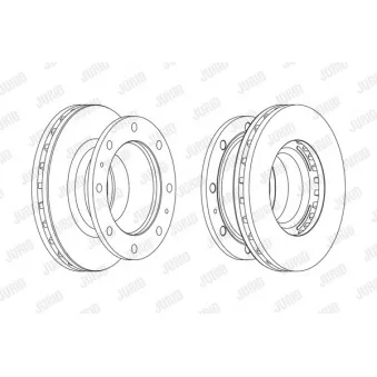 Jeu de 2 disques de frein arrière JURID OEM 7183805